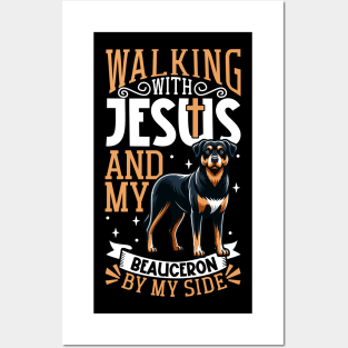 Jesus and dog - Beauce Sheepdog Posters and Art